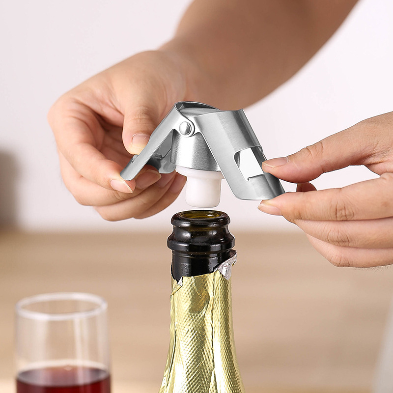 Wine In Beer Bottle - 휴대용 스틸 샴페인 병 마개 반짝이는