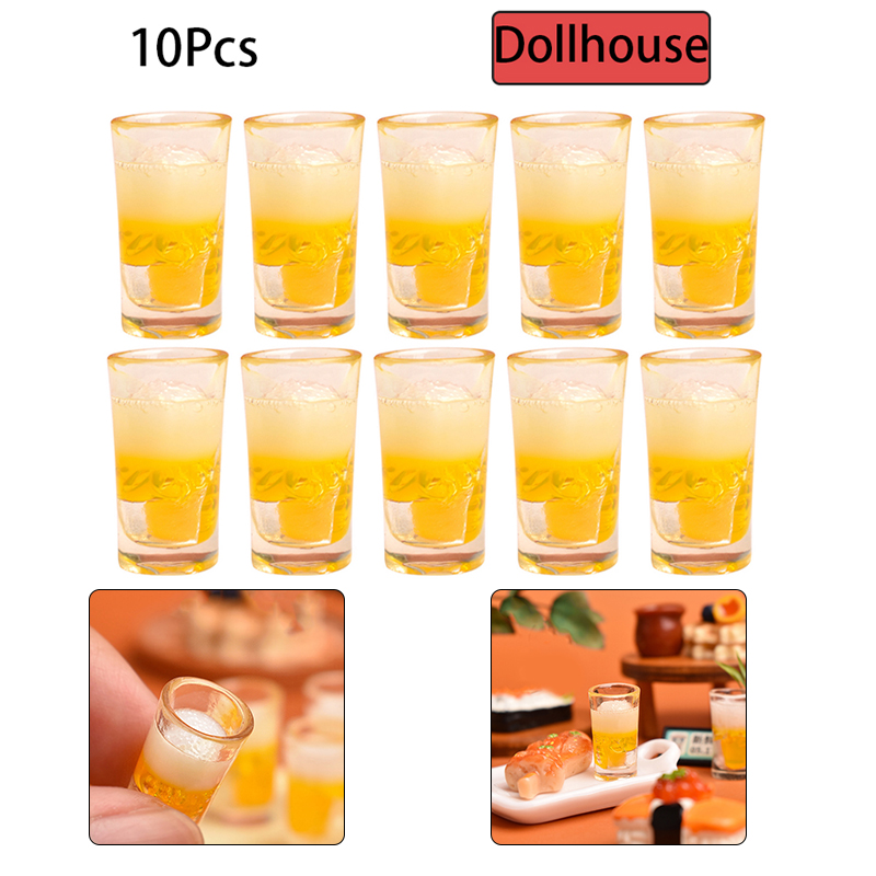 Wine Beer Drink - 10개 미니어처 장난감 주방 맥주 컵