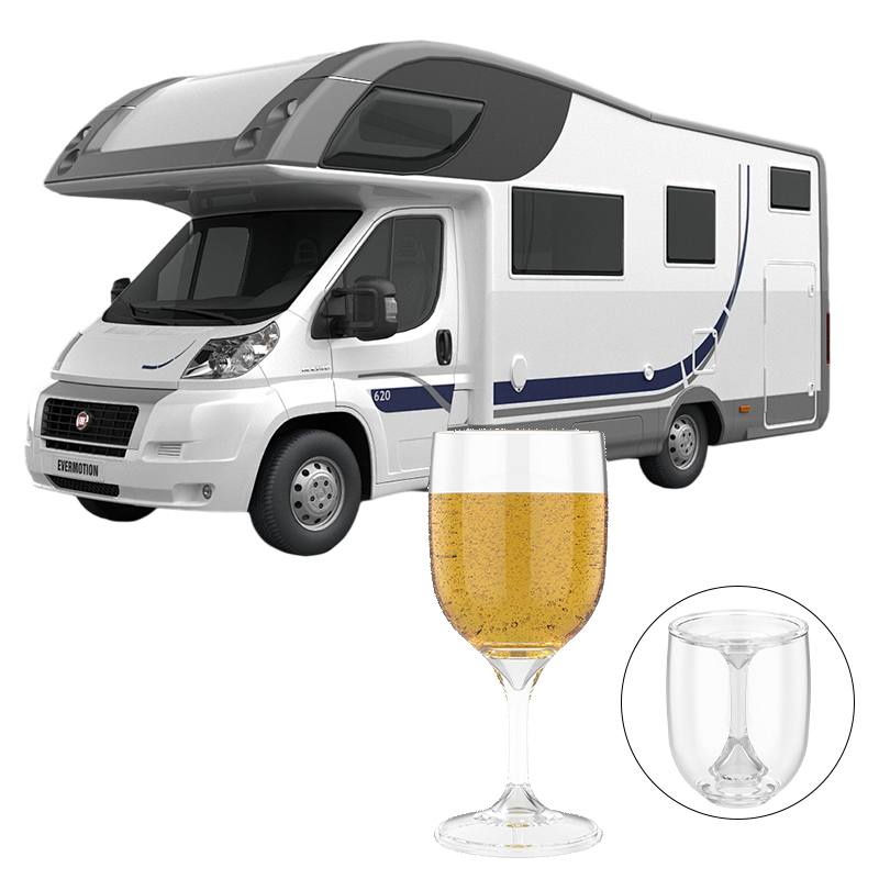 Wine & Beer Emporium - 접이식 와인잔 투명 식품 등급 플라스틱