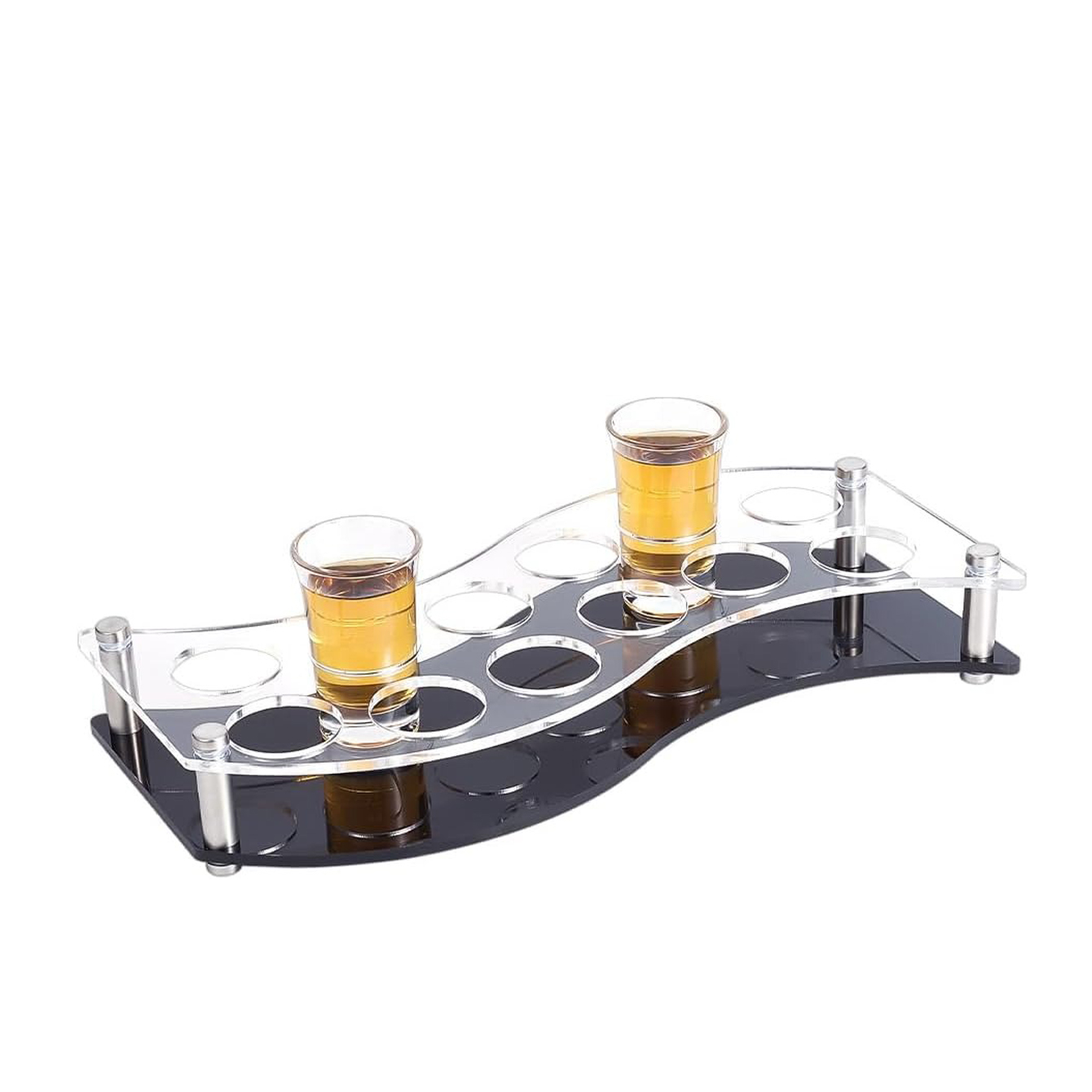 Wine Beer Holder - 12홀 샷잔 트레이 홀더, 3.8cm 구멍이