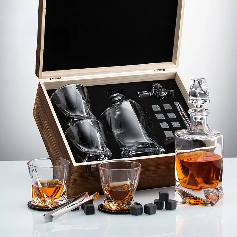 Whiskey Stone Set - 남성용 위스키 디캔터 및 스톤 선물