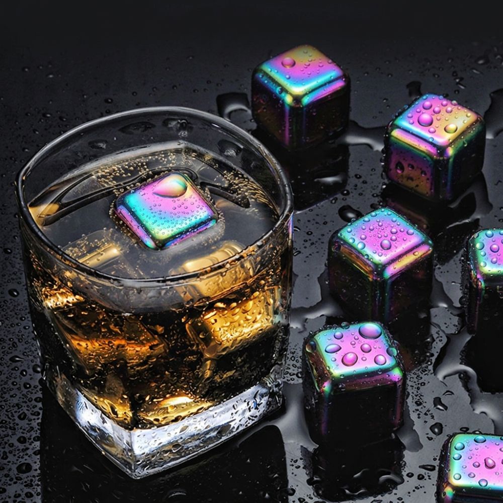 304 스테인리스 스틸 재사용 가능 금속 아이스 큐브  - Whiskey Stone Set 리뷰 및 가격