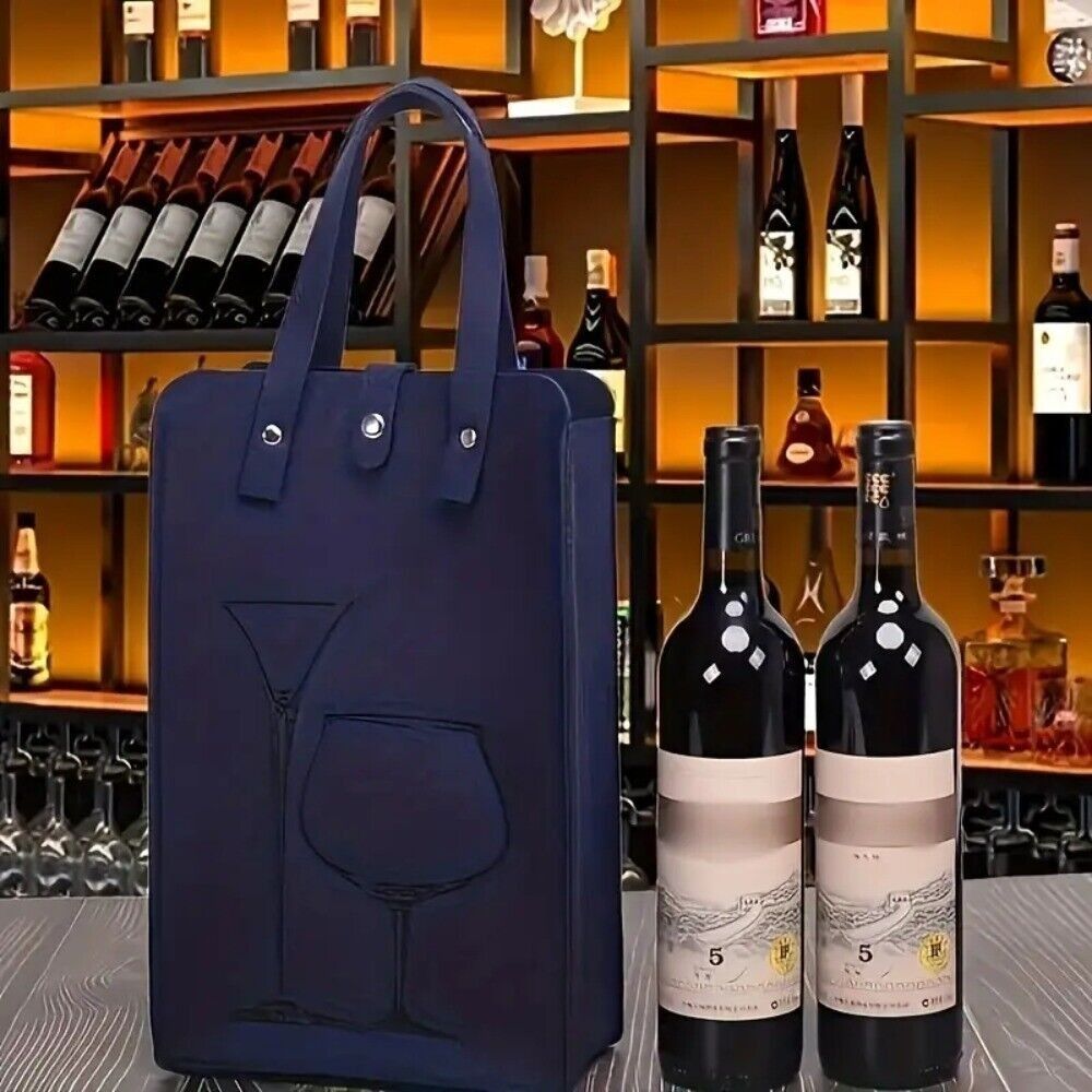 고급 펠트 레드 와인 가방, 이중 손잡이 와인 선물 보 - Wine & Beer Emporium 리뷰 및 가격