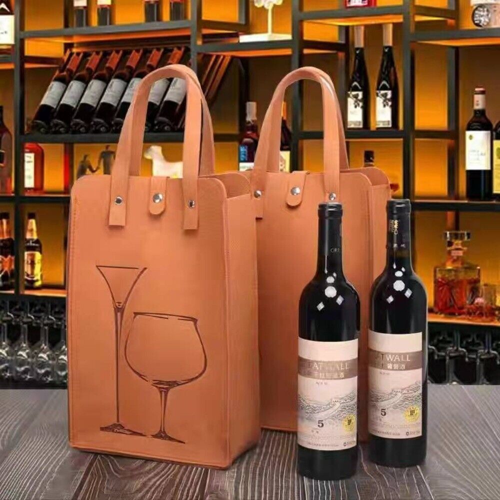 고급 펠트 레드 와인 가방, 이중 손잡이 와인 선물 보 - Wine & Beer Emporium 리뷰 및 가격