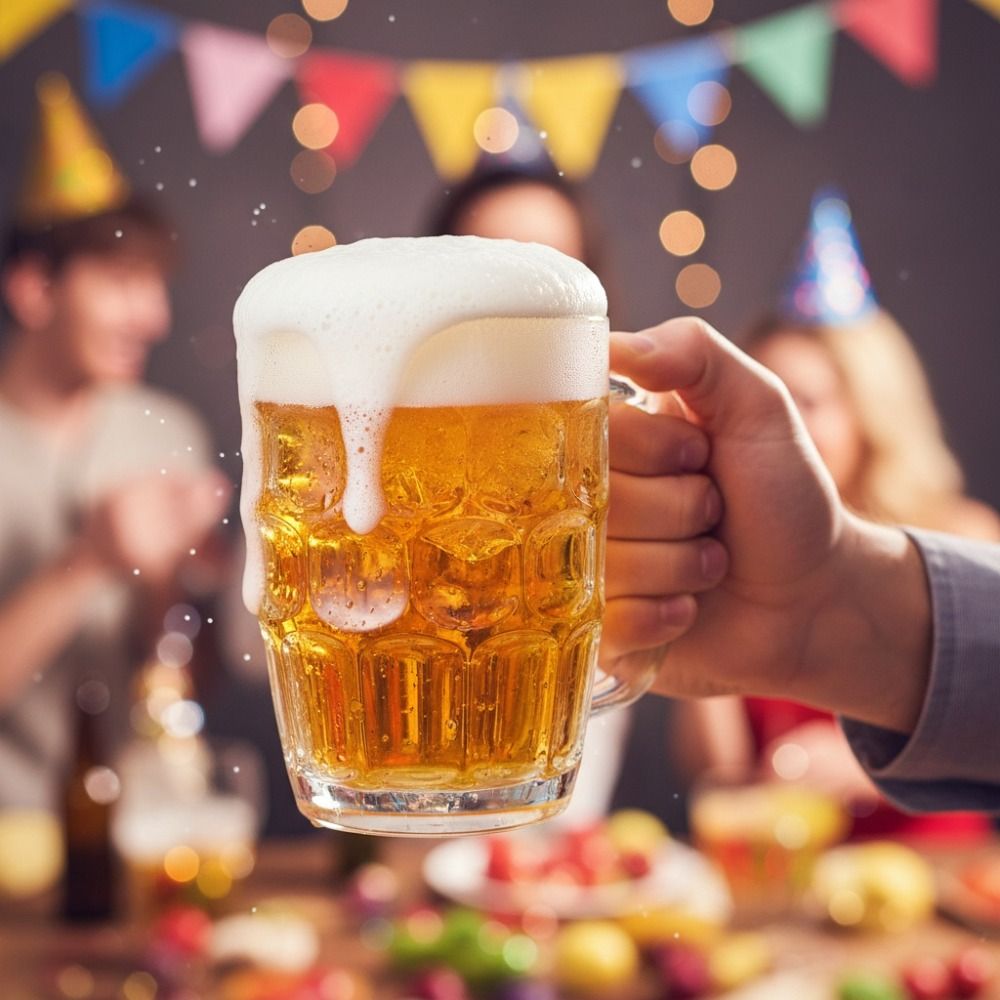 창의적인 모조 유리 플라스틱 맥주잔 손잡이가 있는 투명 - Wine Beer Drink 리뷰 및 가격
