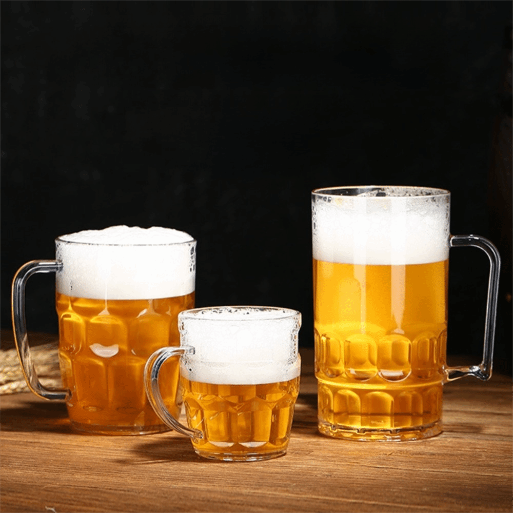 창의적인 모조 유리 플라스틱 맥주잔 손잡이가 있는 투명 - Wine Beer Drink 리뷰 및 가격