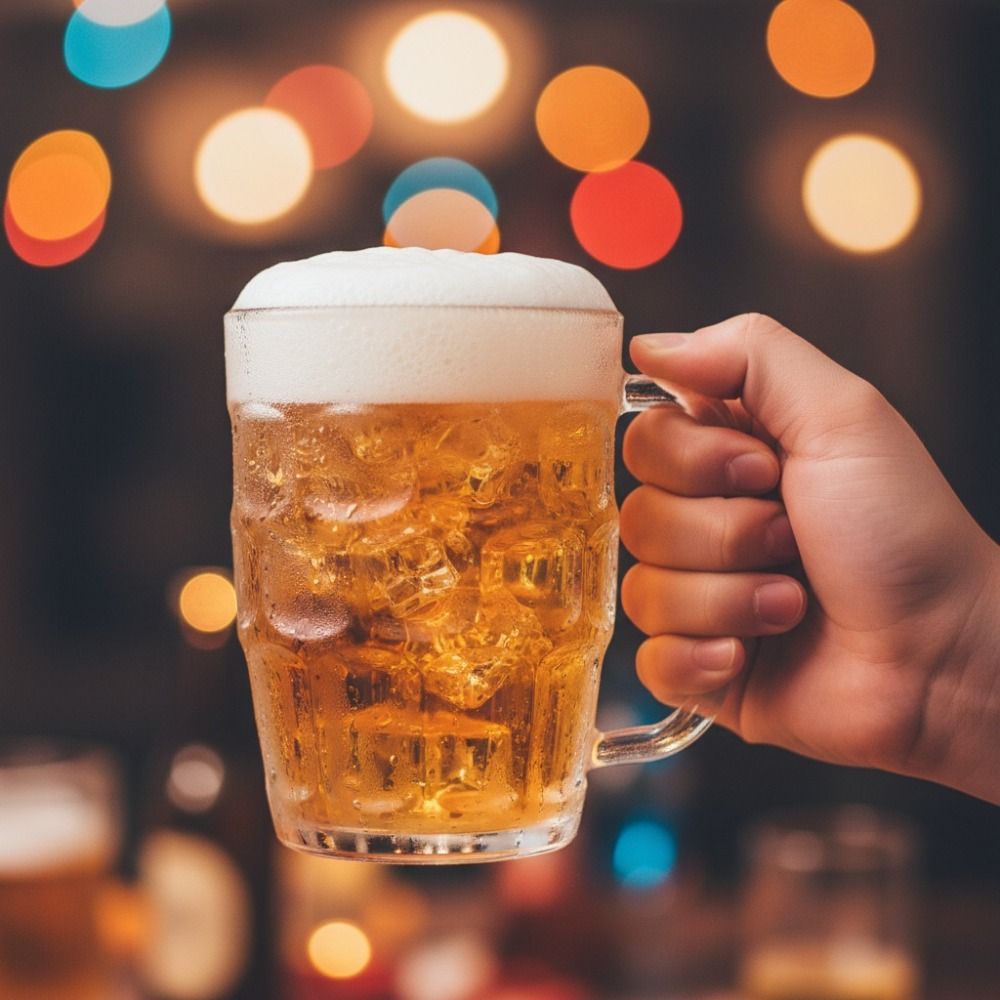 창의적인 모조 유리 플라스틱 맥주잔 손잡이가 있는 투명 - Wine Beer Drink 리뷰 및 가격
