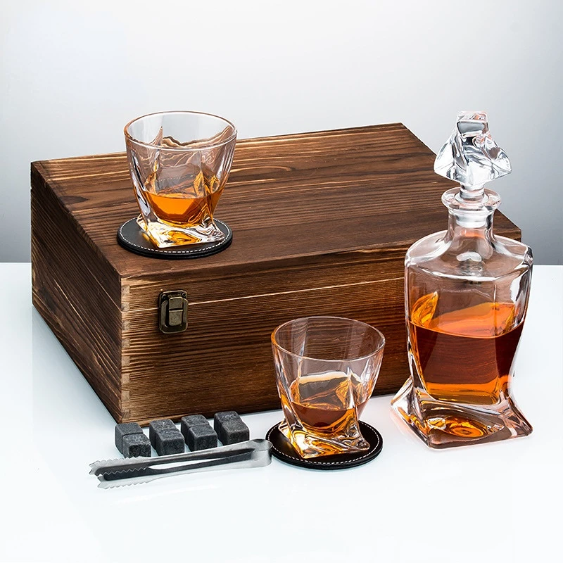 남성용 위스키 디캔터 및 스톤 선물 세트 - 크리스탈  - Whiskey Stone Set 리뷰 및 가격