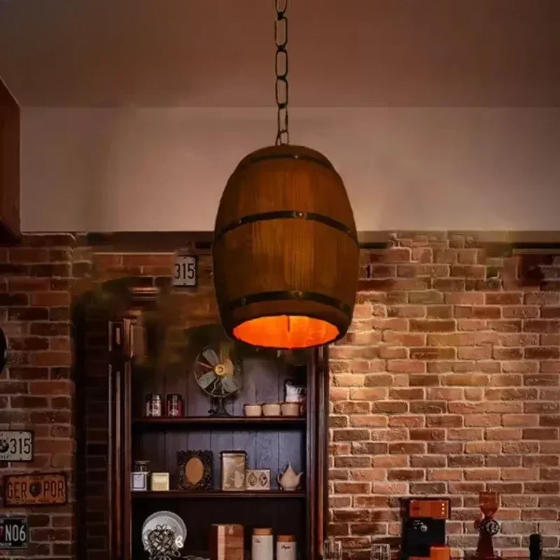 소박한 빈티지 샹들리에 나무 펜던트 조명 와인 배럴 행 - Wine & Beer Emporium 리뷰 및 가격